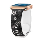 Bauhinia Two-color Embossed Silicone Watch Band, For Apple Watch Series 5 44mm, For Apple Watch Series 5 40mm, For Apple Watch Series 4 44mm, For Apple Watch Series 4 40mm, For Apple Watch Series 3 38mm, For Apple Watch Series 3 42mm - DealBuddy