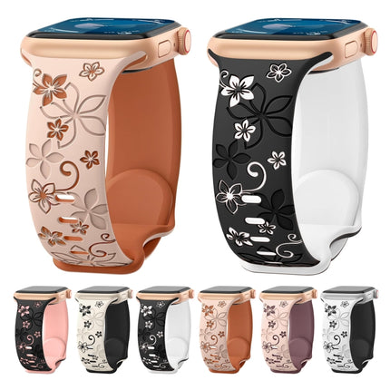 Bauhinia Two-color Embossed Silicone Watch Band