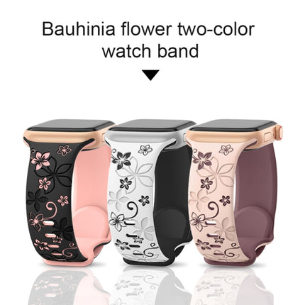 Bauhinia Two-color Embossed Silicone Watch Band
