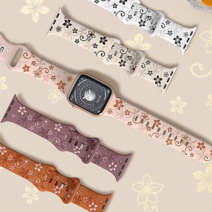 Bauhinia Two-color Embossed Silicone Watch Band