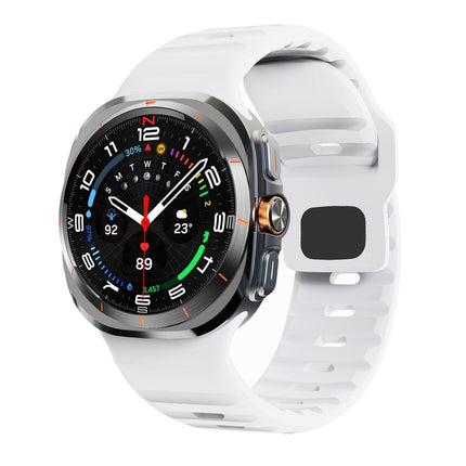 Wave Texture Reverse Buckle Silicone Watch Band, For Samsung Galaxy Watch Ultra 47mm / Ultra 2025 - DealBuddy
