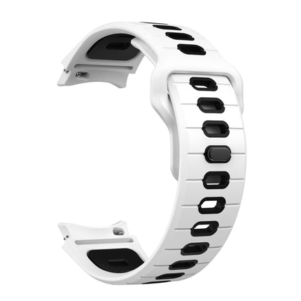 Two Color Stripes Reverse Buckle Silicone Watch Band, For Samsung Galaxy Watch 7 / 6 - DealBuddy