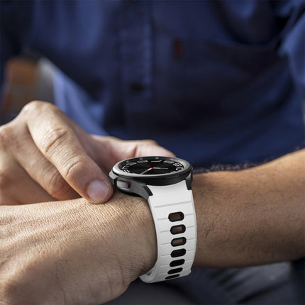Two Color Stripes Reverse Buckle Silicone Watch Band