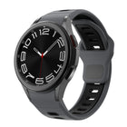 Two Color Stripes Reverse Buckle Silicone Watch Band, For Samsung Galaxy Watch 7 / 6 - DealBuddy