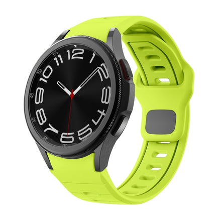 Two Color Stripes Reverse Buckle Silicone Watch Band, For Samsung Galaxy Watch 7 / 6 - DealBuddy