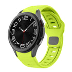 Two Color Stripes Reverse Buckle Silicone Watch Band, For Samsung Galaxy Watch 7 / 6 - DealBuddy