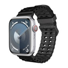 Ocean Dual-Row Hole Silicone Watch Band, For Apple Watch SE 2023 44mm, For Apple Watch Ultra 2 49mm, For Apple Watch Series 9 45mm