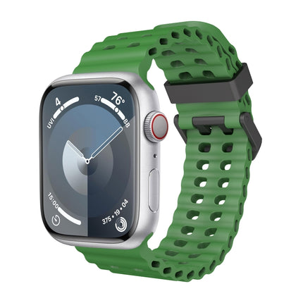 Ocean Dual-Row Hole Silicone Watch Band, For Apple Watch SE 2023 44mm, For Apple Watch Ultra 2 49mm, For Apple Watch Series 9 45mm
