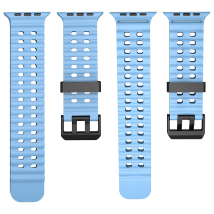 Ocean Dual-Row Hole Silicone Watch Band, For Apple Watch Ultra 49mm, For Apple Watch Series 8 45mm, For Apple Watch SE 2022 44mm