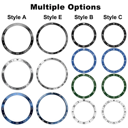 Style E Smart Watch Dial Stainless Steel Bezel Ring Cover, For Samsung Galaxy Watch Ultra 47mm, For Samsung Galaxy Watch 7 44mm, For Samsung Galaxy Watch 7 40mm - DealBuddy