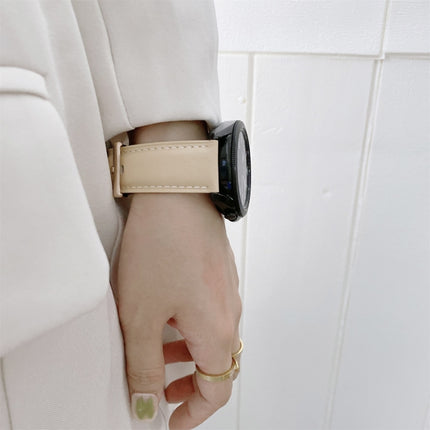 Genuine Leather Silver Buckle Replacement Strap Watchband