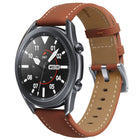 Genuine Leather Silver Buckle Replacement Strap Watchband, For Samsung Galaxy Watch3 45mm, For Samsung Galaxy Watch3 41mm - DealBuddy