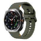 Wavy Grain Stitched Silicone Watch Band, For Samsung Galaxy Watch Ultra 47mm / Ultra 2025