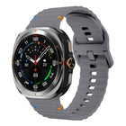 Wavy Grain Stitched Silicone Watch Band, For Samsung Galaxy Watch Ultra 47mm / Ultra 2025