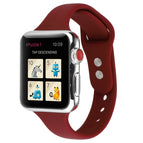 For Apple Watch 5 & 4 44mm / 3 & 2 & 1 42mm / Wine Red