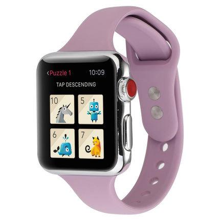 Thin Silicone Double Buckle Replacement Wrist Strap, For Apple Watch Series 7 41mm / 6 & SE & 5 & 4 40mm / 3 & 2 & 1 38mm, For Apple Watch Series 8&7 41mm / SE 2&6&SE&5&4 40mm / 3&2&1 38mm - DealBuddy