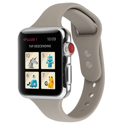 Thin Silicone Double Buckle Replacement Wrist Strap, For Apple Watch Series 7 41mm / 6 & SE & 5 & 4 40mm / 3 & 2 & 1 38mm, For Apple Watch Series 8&7 41mm / SE 2&6&SE&5&4 40mm / 3&2&1 38mm - DealBuddy