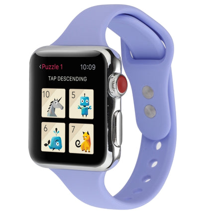 Thin Silicone Double Buckle Replacement Wrist Strap, For Apple Watch Series 7 41mm / 6 & SE & 5 & 4 40mm / 3 & 2 & 1 38mm, For Apple Watch Series 8&7 41mm / SE 2&6&SE&5&4 40mm / 3&2&1 38mm - DealBuddy