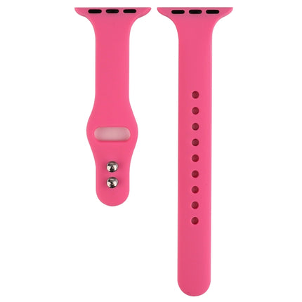 Thin Silicone Double Buckle Replacement Wrist Strap, For Apple Watch Series 7 41mm / 6 & SE & 5 & 4 40mm / 3 & 2 & 1 38mm, For Apple Watch Series 8&7 41mm / SE 2&6&SE&5&4 40mm / 3&2&1 38mm - DealBuddy