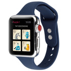 Thin Silicone Double Buckle Replacement Wrist Strap, For Apple Watch Series 7 41mm / 6 & SE & 5 & 4 40mm / 3 & 2 & 1 38mm, For Apple Watch Series 8&7 41mm / SE 2&6&SE&5&4 40mm / 3&2&1 38mm - DealBuddy