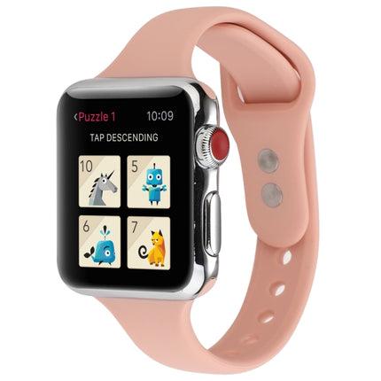 Thin Silicone Double Buckle Replacement Wrist Strap, For Apple Watch Series 7 41mm / 6 & SE & 5 & 4 40mm / 3 & 2 & 1 38mm, For Apple Watch Series 8&7 41mm / SE 2&6&SE&5&4 40mm / 3&2&1 38mm - DealBuddy