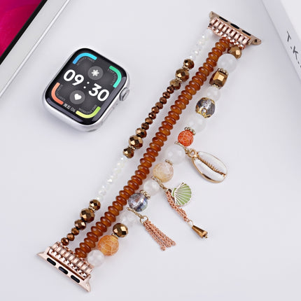 Shell Beads Chain Watch Band, For Apple Watch 46mm / 49mm / 45mm / 44mm, For Apple Watch 42mm / 41mm / 40mm / 38mm - DealBuddy