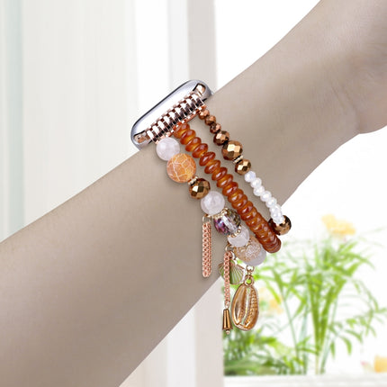 Shell Beads Chain Watch Band, For Apple Watch 46mm / 49mm / 45mm / 44mm, For Apple Watch 42mm / 41mm / 40mm / 38mm - DealBuddy
