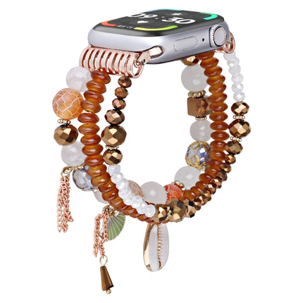 Shell Beads Chain Watch Band, For Apple Watch 46mm / 49mm / 45mm / 44mm, For Apple Watch 42mm / 41mm / 40mm / 38mm - DealBuddy