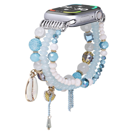 Shell Beads Chain Watch Band, For Apple Watch 46mm / 49mm / 45mm / 44mm, For Apple Watch 42mm / 41mm / 40mm / 38mm - DealBuddy