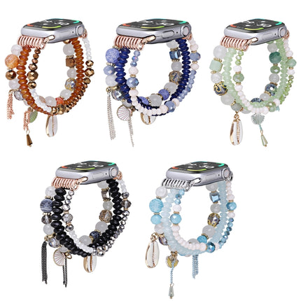 Shell Beads Chain Watch Band, For Apple Watch 46mm / 49mm / 45mm / 44mm, For Apple Watch 42mm / 41mm / 40mm / 38mm - DealBuddy