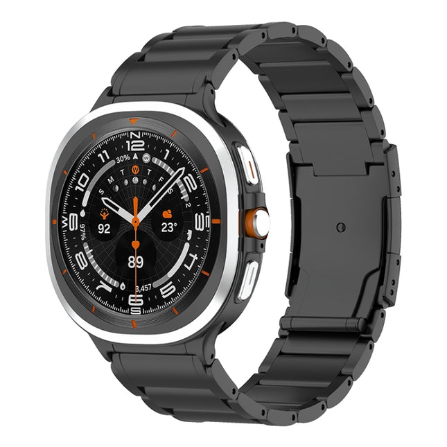 Three Beads Tortoise Buckle Titanium Steel Watch Band
