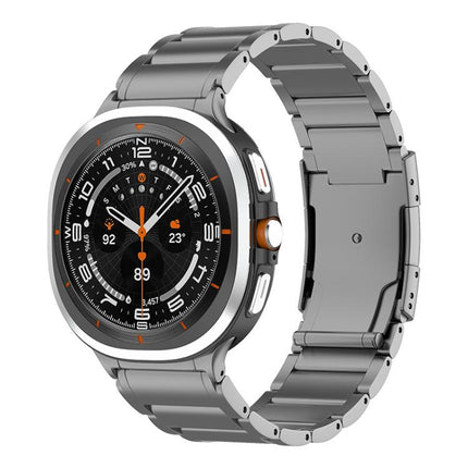 Three Beads Tortoise Buckle Titanium Steel Watch Band, For Samsung Galaxy Watch Ultra / Ultra 2025, For Samsung Galaxy Watch8 / Watch8 Classic - DealBuddy