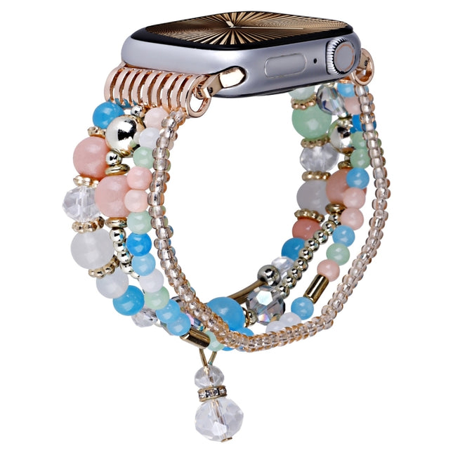 Four-row Copper Beads Chain Watch Band, For Apple Watch 46mm / 49mm / 45mm / 44mm, For Apple Watch 42mm / 41mm / 40mm / 38mm - DealBuddy