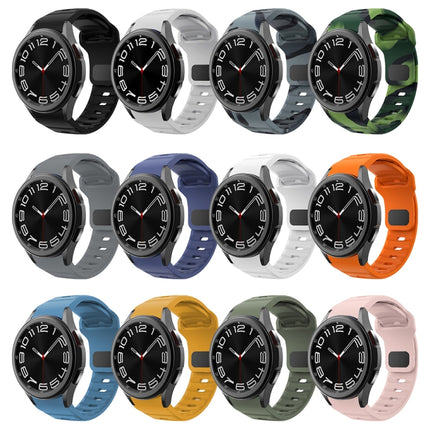Wave Texture Reverse Buckle Silicone Watch Band, For Samsung Galaxy Watch 7 / 6 / 5 / 4 - DealBuddy