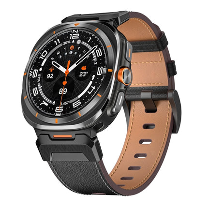 Mecha Style Leather Watch Band, For Samsung Galaxy Watch Ultra 47mm / Ultra 2025 - DealBuddy