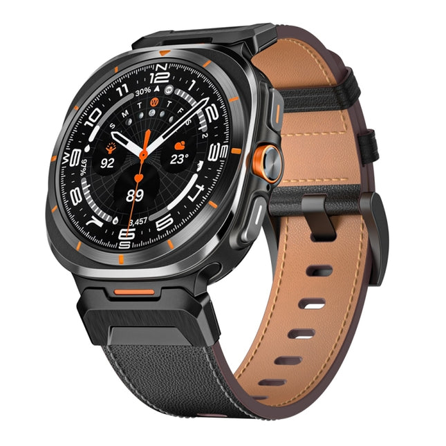 Mecha Style Leather Watch Band, For Samsung Galaxy Watch Ultra 47mm / Ultra 2025 - DealBuddy