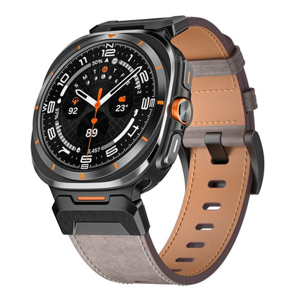 Mecha Style Leather Watch Band, For Samsung Galaxy Watch Ultra 47mm / Ultra 2025 - DealBuddy