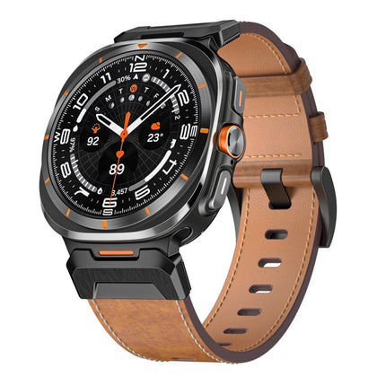 Mecha Style Leather Watch Band, For Samsung Galaxy Watch Ultra 47mm / Ultra 2025 - DealBuddy