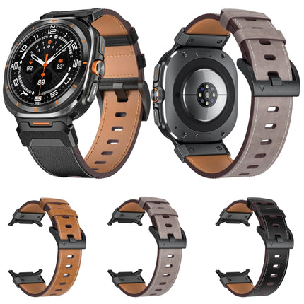 Mecha Style Leather Watch Band, For Samsung Galaxy Watch Ultra 47mm / Ultra 2025 - DealBuddy