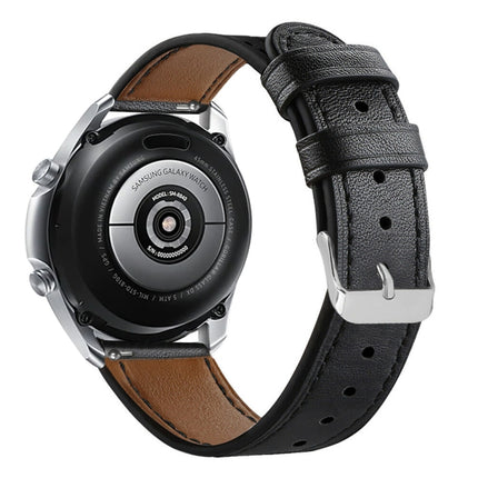 For Galaxy Watch 3 45mm Leather Replacement Strap Watchband