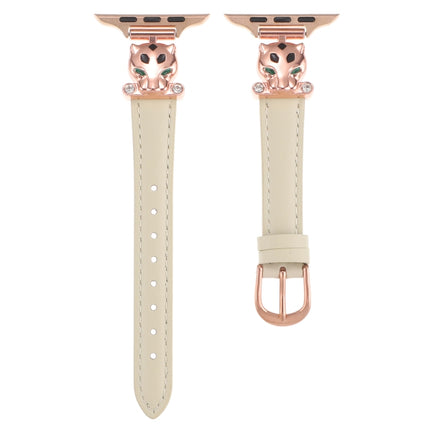 Leopard Head Genuine Leather Watch Band
