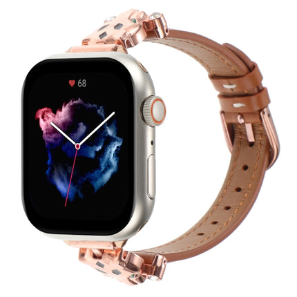 Leopard Head Genuine Leather Watch Band, For Apple Watch 46mm / 49mm / 45mm / 44mm, For Apple Watch 42mm / 41mm / 40mm / 38mm - DealBuddy