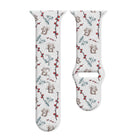 Christmas Pattern Reverse Buckle Silicone Watch Band