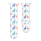 Christmas Pattern Reverse Buckle Silicone Watch Band