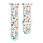 Christmas Pattern Reverse Buckle Silicone Watch Band