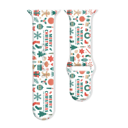 Christmas Pattern Reverse Buckle Silicone Watch Band - DealBuddy