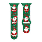 Christmas Pattern Reverse Buckle Silicone Watch Band