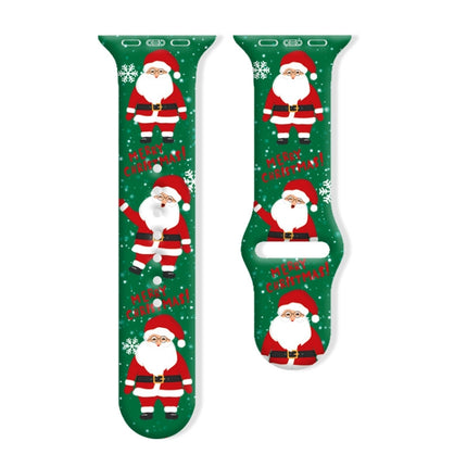 Christmas Pattern Reverse Buckle Silicone Watch Band - DealBuddy