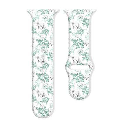 Christmas Pattern Reverse Buckle Silicone Watch Band