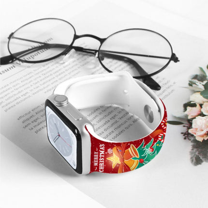 Christmas Pattern Reverse Buckle Silicone Watch Band